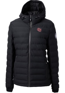 Cutter and Buck Oklahoma Sooners Womens Black Mission Ridge Repreve Vault Filled Jacket