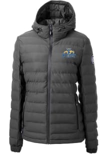 Cutter and Buck Pitt Panthers Womens Grey Mission Ridge Repreve Vault Filled Jacket