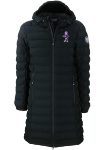 Cutter and Buck K-State Wildcats Womens Black Mission Ridge Repreve Long Vault Heavy Weight Jack..