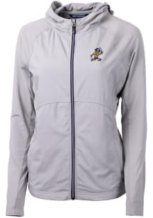 Cutter and Buck East Tennesse State Buccaneers Womens Grey Vault Adapt Eco Light Weight Jacket