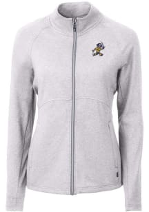 Cutter and Buck East Tennesse State Buccaneers Womens Grey Vault Adapt Eco Knit Light Weight Jac..