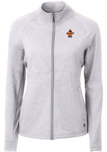Cutter and Buck Syracuse Orange Womens Grey Adapt Eco Vault Light Weight Jacket
