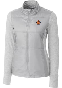 Cutter and Buck Syracuse Orange Womens Grey Stealth Vault Medium Weight Jacket