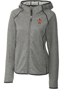 Cutter and Buck Syracuse Orange Womens Grey Mainsail Vault Medium Weight Jacket