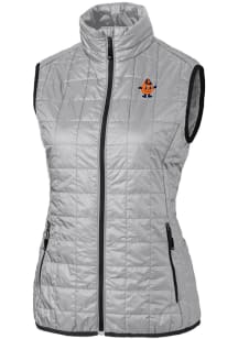 Cutter and Buck Syracuse Orange Womens Grey Rainier PrimaLoft Vault Vest