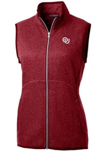 Cutter and Buck Oklahoma Sooners Womens Red Mainsail Vault Vest