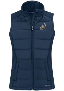 Cutter and Buck East Tennesse State Buccaneers Womens Navy Blue Evoke Vault Vest
