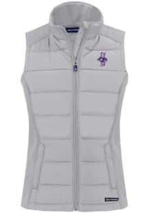 Womens K-State Wildcats Charcoal Cutter and Buck Vault Evoke Vest