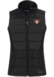 Cutter and Buck Texas Longhorns Womens Black Evoke Vault Vest