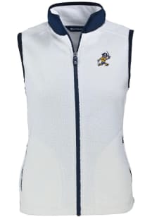 Cutter and Buck East Tennesse State Buccaneers Womens White Cascade Sherpa Vault Vest