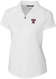 Cutter and Buck Texas A&amp;M Aggies Womens White Forge Vault Short Sleeve Polo Shirt