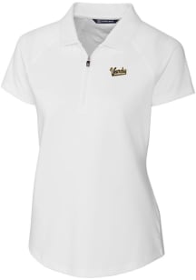 Cutter and Buck Vanderbilt Commodores Womens White Forge Vault Short Sleeve Polo Shirt