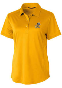 Cutter and Buck East Tennesse State Buccaneers Womens Gold Prospect Vault Short Sleeve Polo Shir..