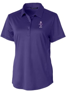 Cutter and Buck K-State Wildcats Womens Purple Prospect Vault Short Sleeve Polo Shirt