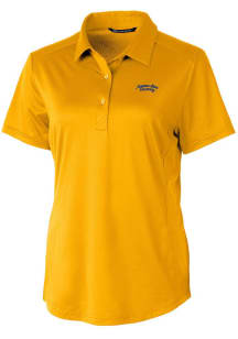 Cutter and Buck Montana State Bobcats Womens Gold Prospect Vault Short Sleeve Polo Shirt
