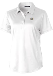 Cutter and Buck North Carolina Tar Heels Womens White Prospect Vault Short Sleeve Polo Shirt