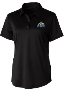 Cutter and Buck Pitt Panthers Womens Black Prospect Vault Short Sleeve Polo Shirt