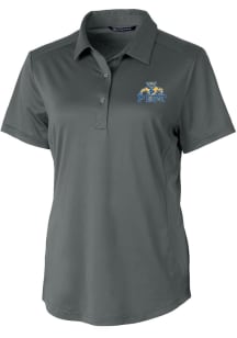 Cutter and Buck Pitt Panthers Womens Grey Prospect Vault Short Sleeve Polo Shirt