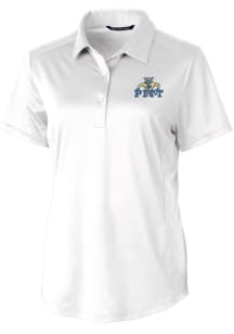 Cutter and Buck Pitt Panthers Womens White Prospect Vault Short Sleeve Polo Shirt