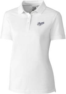 Cutter and Buck Dayton Flyers Womens White Advantage Vault Short Sleeve Polo Shirt