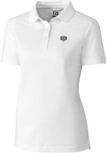 Cutter and Buck North Carolina Tar Heels Womens White Advantage Vault Short Sleeve Polo Shirt