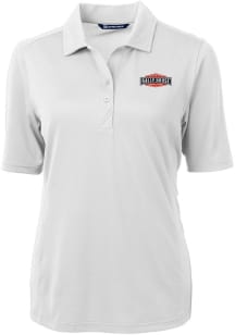 Cutter and Buck Rally House Womens White Employee Virtue Eco Pique Short Sleeve Polo Shirt