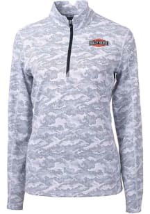 Cutter and Buck Rally House Womens Charcoal Employee Traverse Camo Qtr Zip