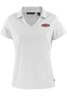 Cutter and Buck Rally House Womens White Employee Daybreak V Neck Short Sleeve Polo Shirt