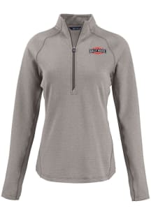 Cutter and Buck Rally House Womens Grey Employee Pehastin Qtr Zip