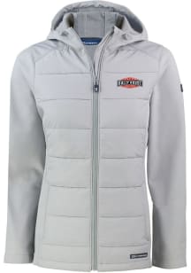 Cutter and Buck Rally House Womens Charcoal Employee Evoke Hood Heavy Weight Jacket