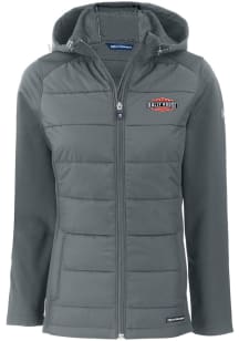 Cutter and Buck Rally House Womens Grey Employee Evoke Hood Heavy Weight Jacket