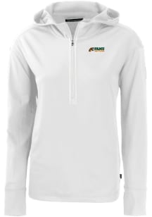 Cutter and Buck Florida A&amp;M Rattlers Womens White Daybreak Hood 1/4 Zip Pullover