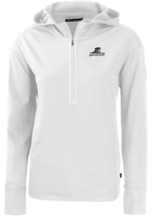 Cutter and Buck Providence Friars Womens White Daybreak Hood 1/4 Zip Pullover