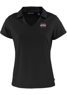 Cutter and Buck Mississippi State Bulldogs Womens Black Daybreak V Neck Short Sleeve Polo Shirt
