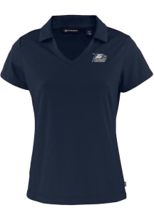 Cutter and Buck Georgia Southern Eagles Womens Navy Blue Daybreak V Neck Short Sleeve Polo Shirt
