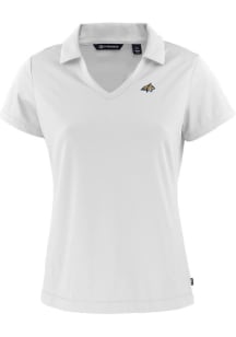 Cutter and Buck Montana State Bobcats Womens White Daybreak V Neck Short Sleeve Polo Shirt