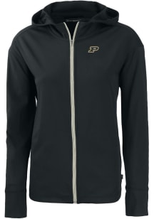 Cutter and Buck Purdue Boilermakers Womens Black Daybreak Light Weight Jacket