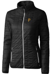 Cutter and Buck Pittsburgh Pirates Womens Black Rainier PrimaLoft Puffer Filled Jacket