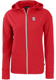Cutter and Buck NC State Wolfpack Womens Red Daybreak Light Weight Jacket