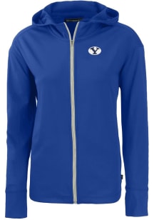 Cutter and Buck BYU Cougars Womens Blue Daybreak Light Weight Jacket