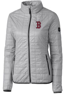 Cutter and Buck Boston Red Sox Womens Grey Rainier PrimaLoft Puffer Filled Jacket