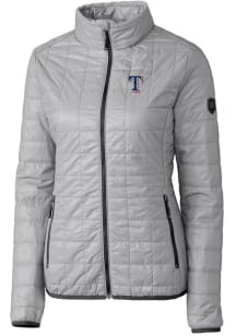 Cutter and Buck Texas Rangers Womens Grey Rainier PrimaLoft Puffer Filled Jacket