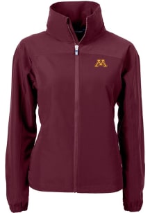 Cutter and Buck Minnesota Golden Gophers Womens Maroon Charter Eco Light Weight Jacket