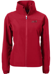 Cutter and Buck Jacksonville State Gamecocks Womens Red Charter Eco Light Weight Jacket