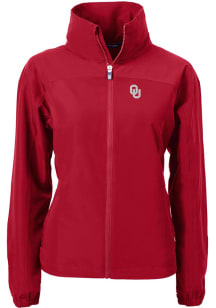 Cutter and Buck Oklahoma Sooners Womens Red Charter Eco Light Weight Jacket