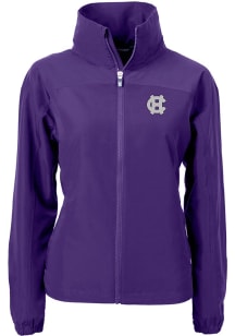 Cutter and Buck Holy Cross Crusaders Womens Purple Charter Eco Light Weight Jacket