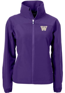 Cutter and Buck Washington Huskies Womens Purple Charter Eco Light Weight Jacket