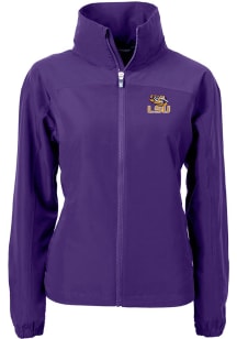 Cutter and Buck LSU Tigers Womens Purple Charter Eco Light Weight Jacket
