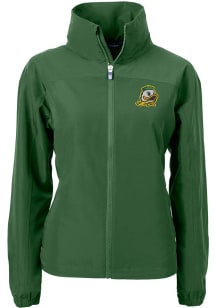 Cutter and Buck Oregon Ducks Womens Green Charter Eco Light Weight Jacket