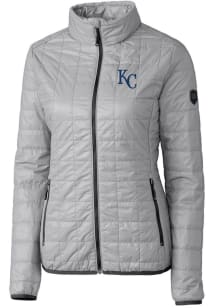 Cutter and Buck Kansas City Royals Womens Grey Rainier PrimaLoft Puffer Filled Jacket